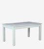 Bochov Mango Wood 6 Seater Dining Set In White Wirebrush Finish