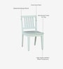 Bochov Mango Wood 6 Seater Dining Set In White Wirebrush Finish
