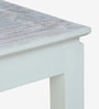 Bochov Mango Wood 6 Seater Dining Table In White Wirebrush Finish