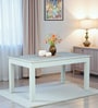 Bochov Mango Wood 6 Seater Dining Table In White Wirebrush Finish