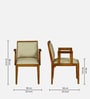 Bochov Mango Wood Arm Chair In Rustic Teak Finish