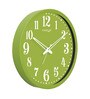 Green Plastic Bodoni Round Modern Wall Clock