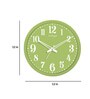 Green Plastic Bodoni Round Modern Wall Clock