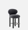 Boevik Plush Bar Stool In Charcoal Grey Colour