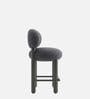 Boevik Plush Bar Stool In Charcoal Grey Colour