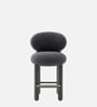 Boevik Plush Bar Stool In Charcoal Grey Colour