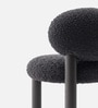 Boevik Plush Bar Stool In Charcoal Grey Colour