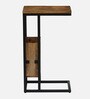 Bogan Metal C Shaped Table In Black Colour With Magazine Rack