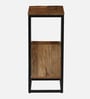 Bogan Metal C Shaped Table In Black Colour With Magazine Rack