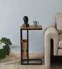 Bogan Metal C Shaped Table In Black Colour With Magazine Rack
