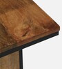 Bogan Metal C Shaped Table In Black Colour With Magazine Rack