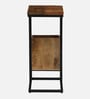 Bogan Metal C Shaped Table In Black Colour With Magazine Rack