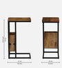 Bogan Metal C Shaped Table In Black Colour With Magazine Rack