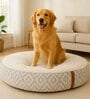 Bohemian Plush Round Bed for Dogs