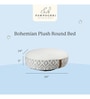 Bohemian Plush Round Bed for Dogs