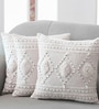 Bohemian Tufted Cotton Throw Cushion Cover (18x18)