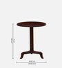 Bohlen Sheesham Wood 2 Seater Cafe Table Set In Honey Oak Finish