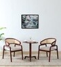 Bohlen Sheesham Wood 2 Seater Cafe Table Set In Honey Oak Finish