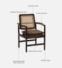 Bohlen Sheesham Wood Arm Chair In Walnut Finish
