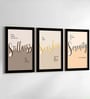 Calming Quote Wall Art Framed Set of 3