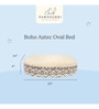 Boho Aztec Oval Bed for Dogs