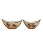 Boho Beach Boat Shape Ceramic Bowl Set of 2(200ml Each)