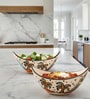 Boho Beach Boat Shape Ceramic Bowl Set of 2(200ml Each)