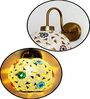 Boho Brass Wall Light Mosaic Glass Shade Fixture