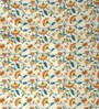 Orange Floral 160 TC Cotton 1 Double Bedsheet with 2 Pillow Covers