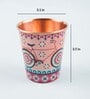 Boho Cycle 275ml Pink & Red Copper Everyday Glass