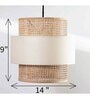 Boho Handmade Rattan Cane Pendant Hanging Light (Black & Beige)
