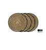 Boho Jute Place mat Pack of 4 Spiral Black