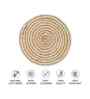 Boho Jute Place mat Pack of 4 Spiral White