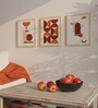 Boho Pictures Wall Art Prints Wall Decor Geometric Pictures, Abstract Wall Art Orange