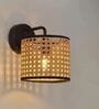 Boho Rattan Cane Wall Lamp (Beige)