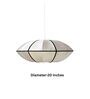 Boho Rattan Leaf Pendant Lamp (Beige)