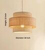 Boho Rattan Pendant Lamp (Beige)