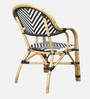 Boho Sienna Rattan Chair in Black & White Colour