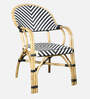 Boho Sienna Rattan Chair in Black & White Colour