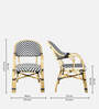 Boho Sienna Rattan Chair in Black & White Colour