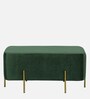 Allucio Velvet Bench In Green Colour
