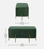 Allucio Velvet Bench In Green Colour