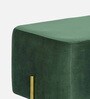 Allucio Velvet Bench In Green Colour