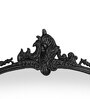 Bold Black Hand-casted Metal Victorian Arched Wall Mirror