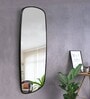 Bold Black Mild Steel Ohana Oval Floor Mirror