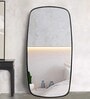 Bold Black Mild Steel Ohana Oval Floor Mirror