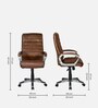 Bold Leatherette  Ergonomic Office Chair in Brown Colour