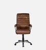 Bold Leatherette  Ergonomic Office Chair in Brown Colour