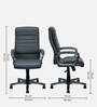 Bold Leatherette Executive Chair In Black Finish
