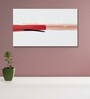 Bold Red and Black Canvas Wall Painting Black Frame